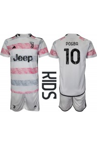 Fotbalové Dres Juventus Paul Pogba #10 Dětské Venkovní Oblečení 2023-24 Krátký Rukáv (+ trenýrky)
